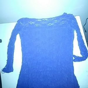Blue lace dress